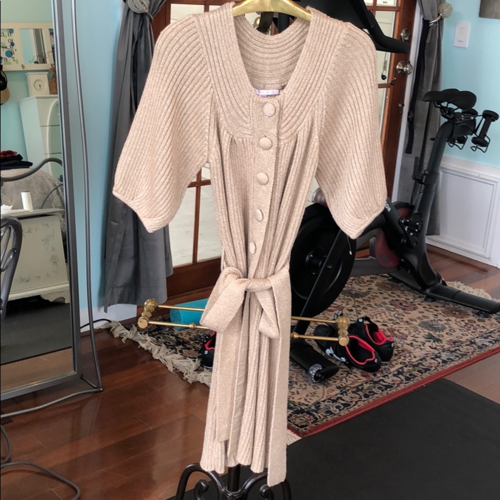 Rebecca Taylor Beige/Gold  Cardigan Sweater